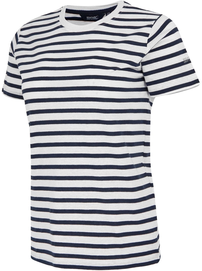 Regatta - T-shirt manches courtes motif/style à rayures BAYLETTA Blanc - Kiabi
