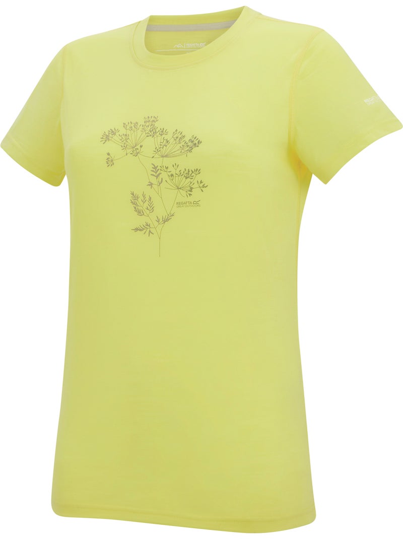 Regatta - T-shirt manches courtes motif/style fleurs sauvages ESCADE Jaune clair - Kiabi