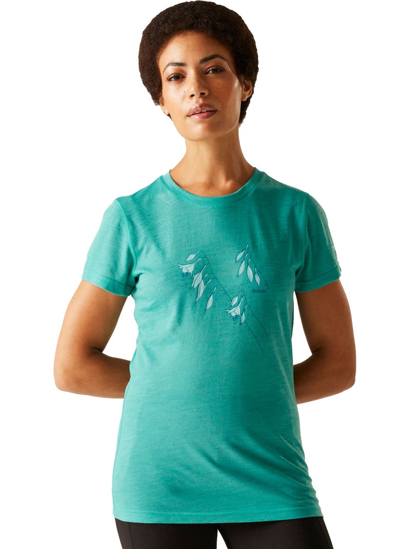 Regatta - T-shirt manches courtes motif/style floral ESCADE Bleu turquoise - Kiabi
