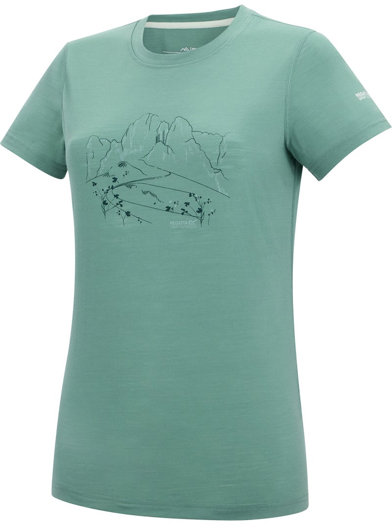 Regatta - T-shirt manches courtes motif/style imprimé ESCADE Turquoise - Kiabi