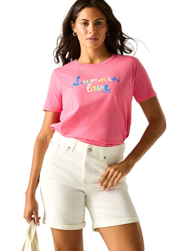 Regatta - T-shirt manches courtes motif/style imprimé FILANDRA Vieux rose - Kiabi