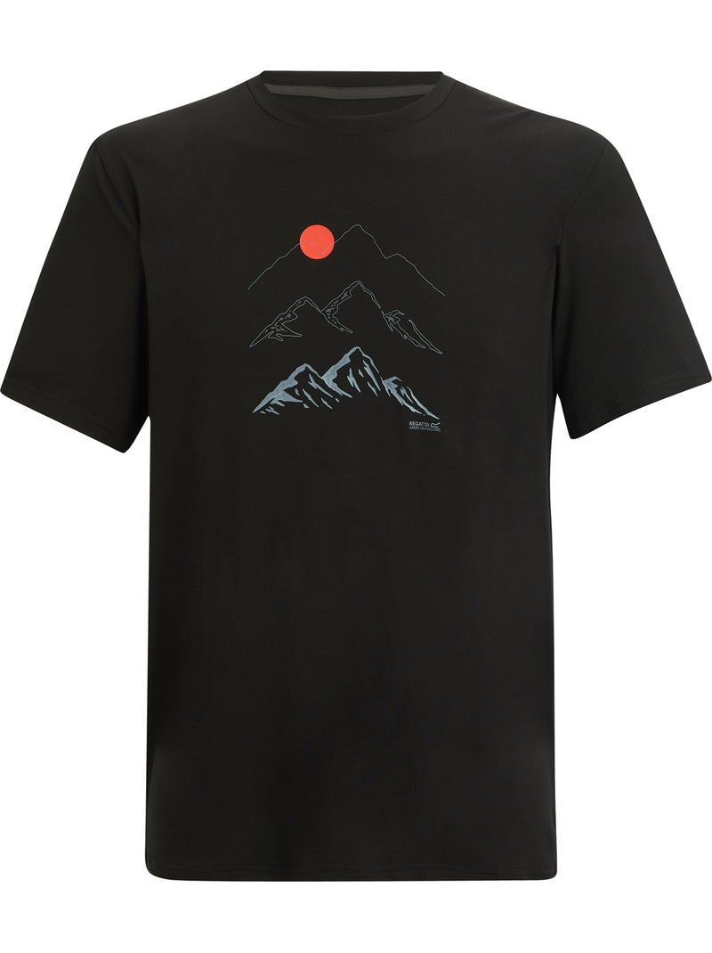 Regatta - T-shirt manches courtes motif/style imprimé FINGAL Noir - Kiabi
