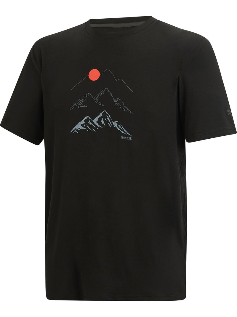 Regatta - T-shirt manches courtes motif/style imprimé FINGAL Noir - Kiabi