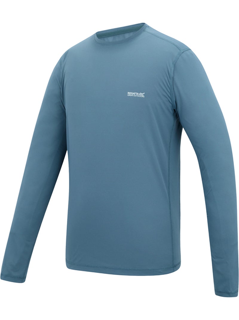Regatta - T-shirt manches longues motif/style logo MINDO Bleu - Kiabi
