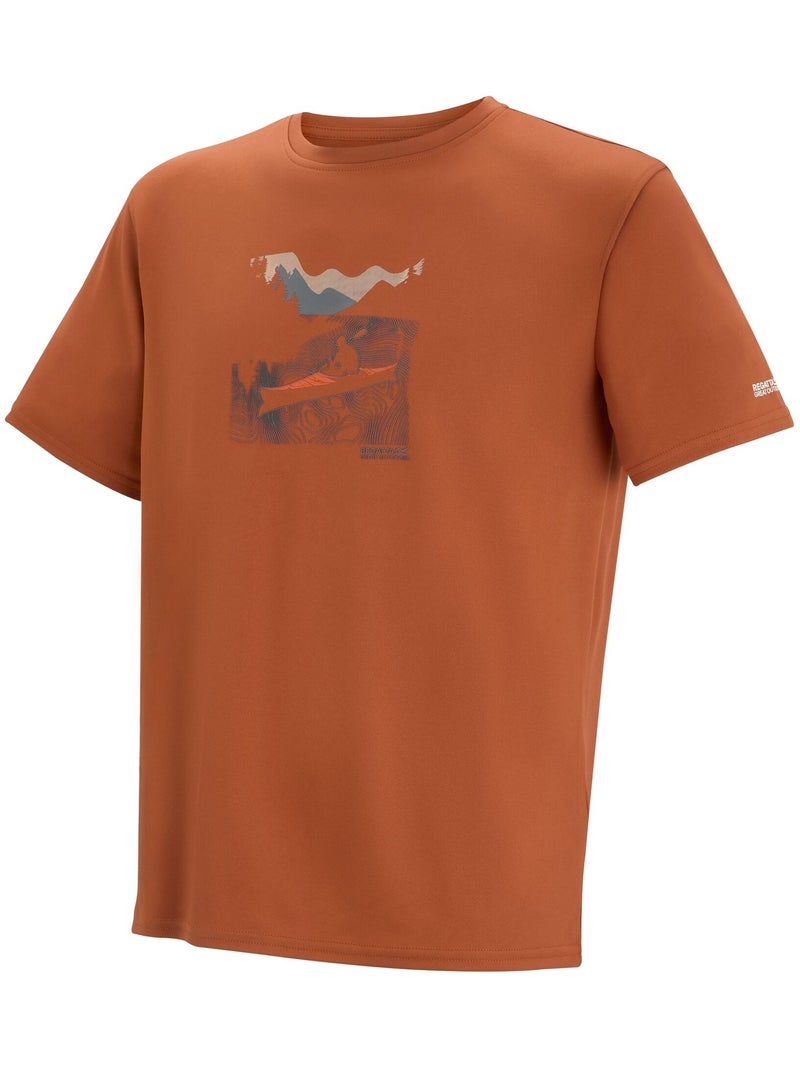 Regatta - T-shirt motif/style bateau FINGAL Rouge brique - Kiabi
