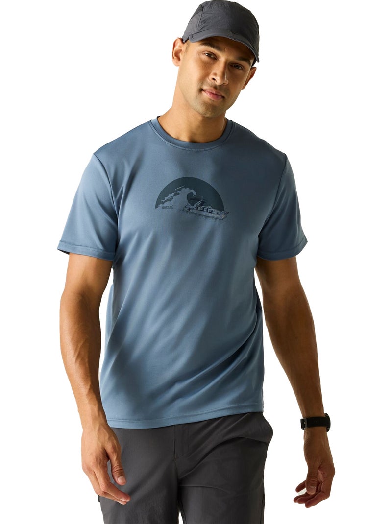 Regatta - T-shirt motif/style bateau FINGAL SLOGAN Bleu - Kiabi