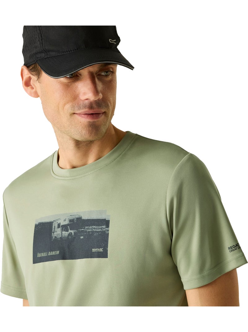 Regatta - T-shirt motif/style camion FINGAL SLOGAN Vert pastel - Kiabi