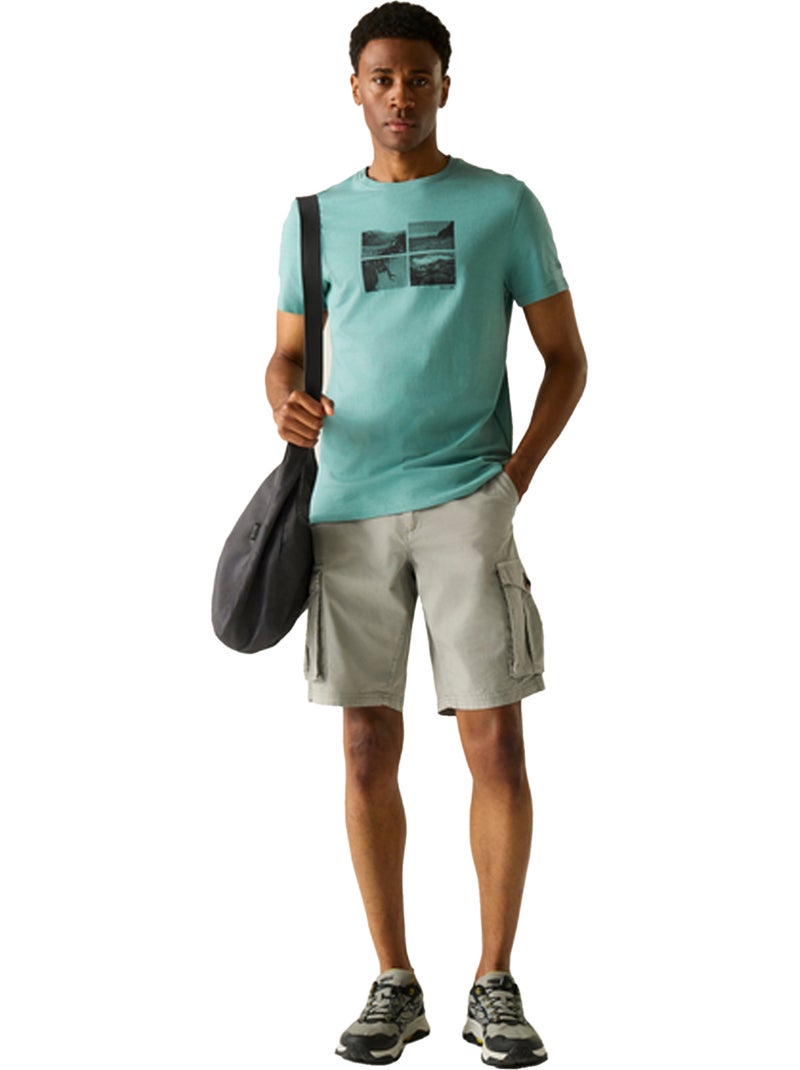 Regatta - T-shirt motif/style carré décoratif BREEZED Bleu clair - Kiabi