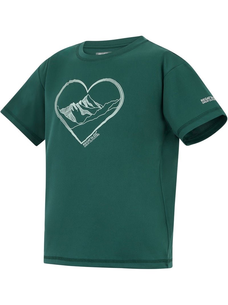 Regatta - T-shirt motif/style Cœur ARIA Vert forêt - Kiabi