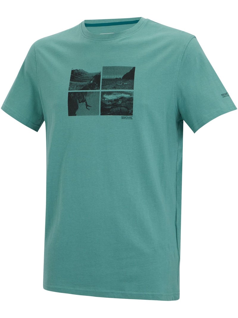 Regatta - T-shirt motif/style collage de photos BREEZED Bleu clair - Kiabi