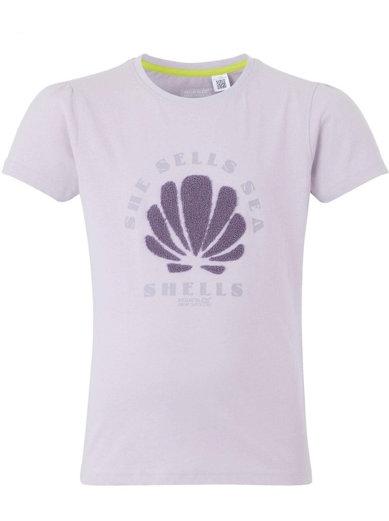 Regatta - T-shirt motif/style Coquillage BOSLEY Mauve lilas - Kiabi