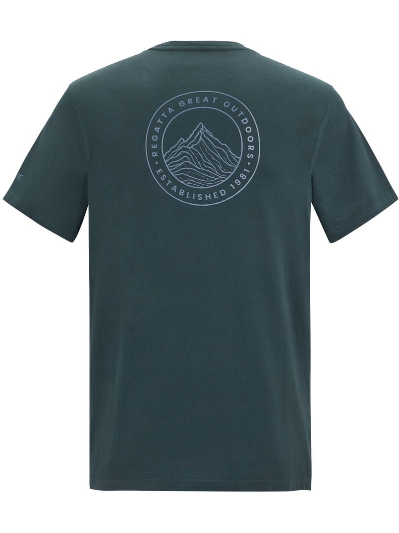 Regatta - T-shirt motif/style dessin au trait BREEZED Bleu foncé - Kiabi