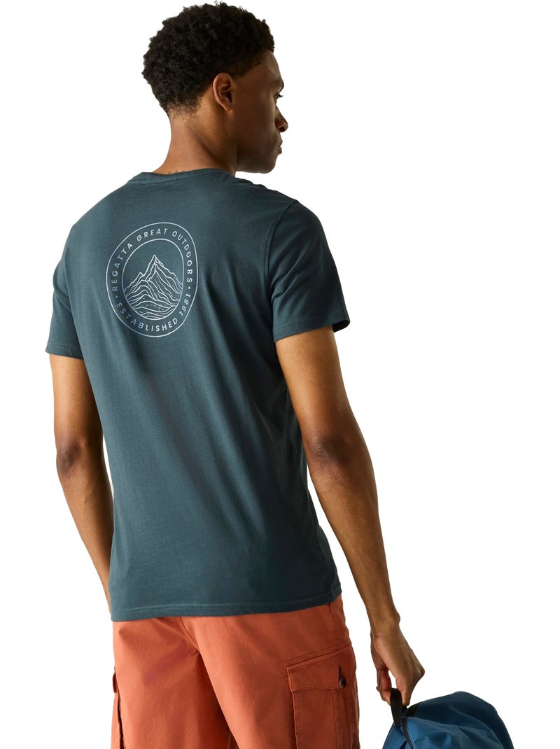 Regatta - T-shirt motif/style dessin au trait BREEZED Bleu nuit - Kiabi