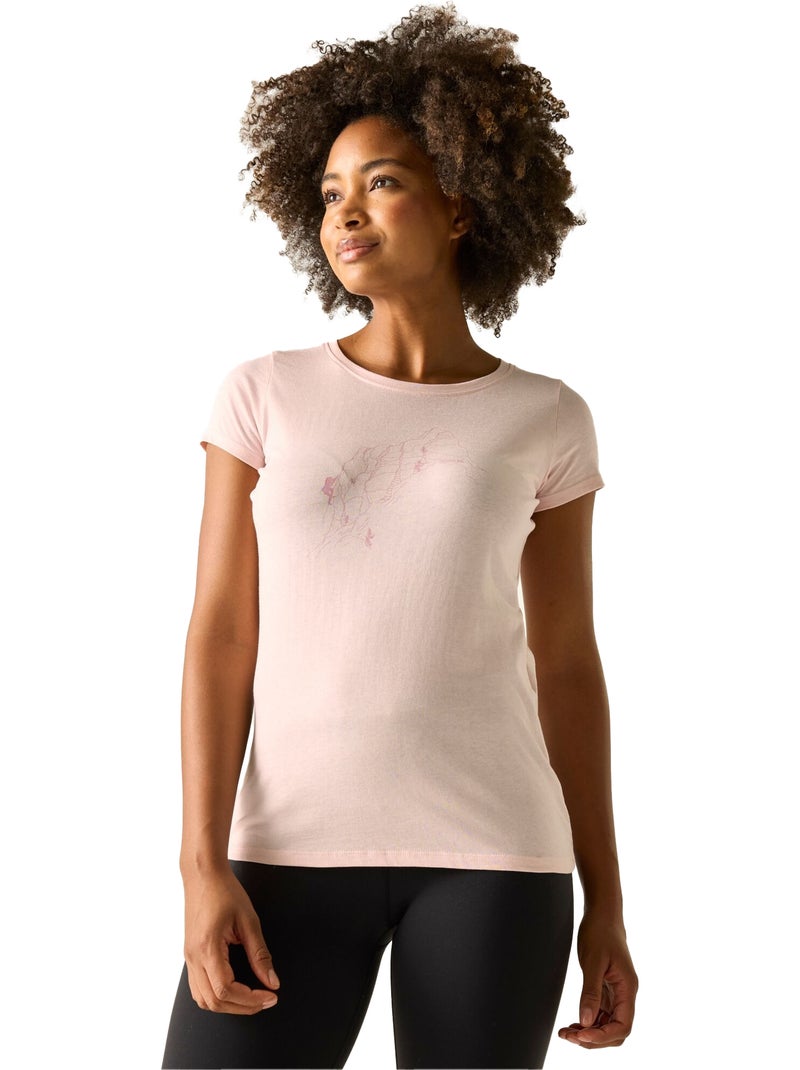 Regatta - T-shirt motif/style dessin au trait BREEZED Rose lotus - Kiabi