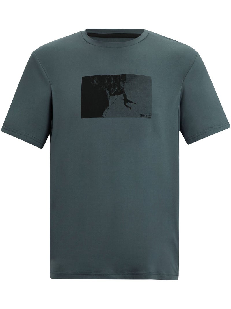Regatta - T-shirt motif/style escalade en montagne FINGAL Gris foncé - Kiabi