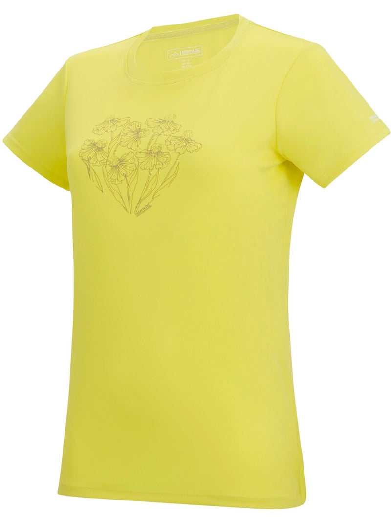 Regatta - T-shirt motif/style fleurs FINGAL Jaune pâle - Kiabi