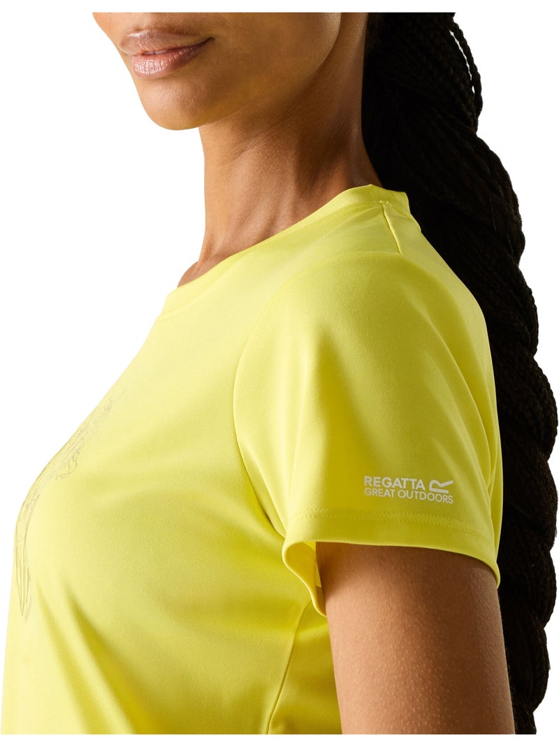Regatta - T-shirt motif/style fleurs FINGAL Jaune pâle - Kiabi