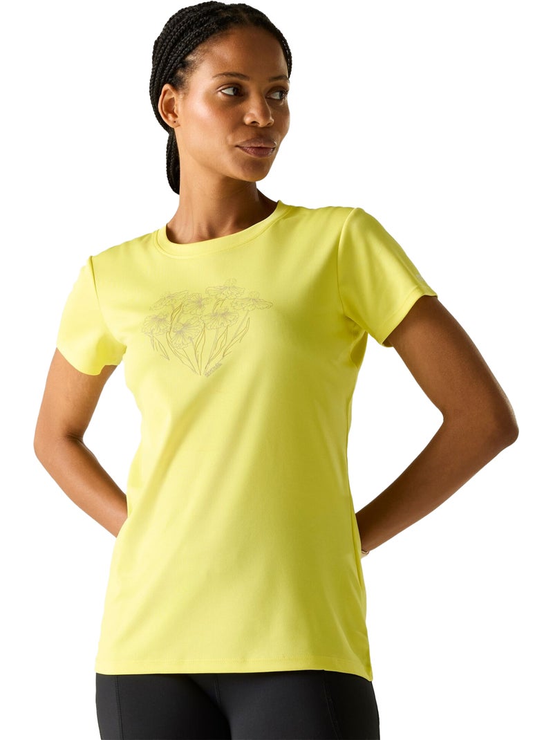 Regatta - T-shirt motif/style fleurs FINGAL Jaune pâle - Kiabi