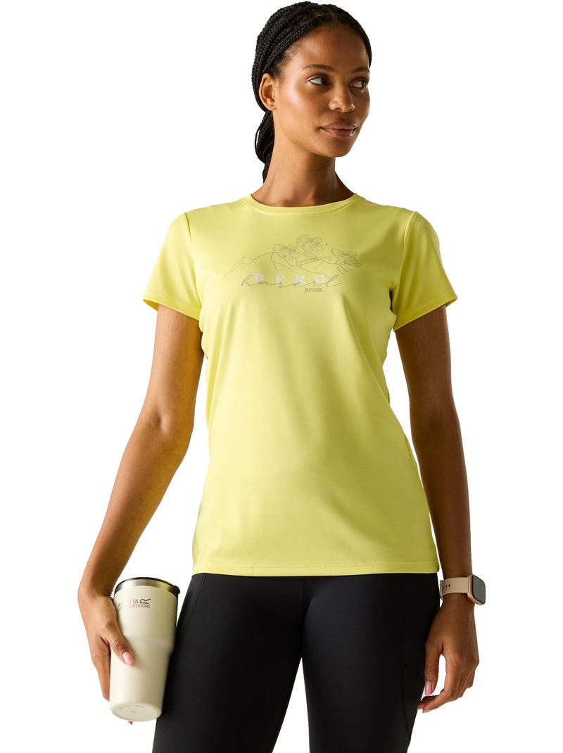 Regatta - T-shirt motif/style imprimé graphique FINGAL Jaune pâle - Kiabi