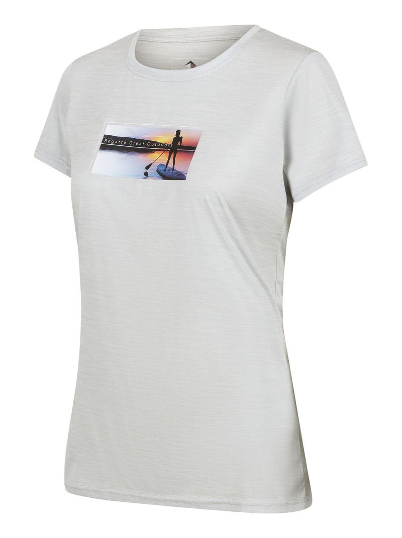 Regatta - T-shirt motif/style Lac FINGAL Gris moyen - Kiabi