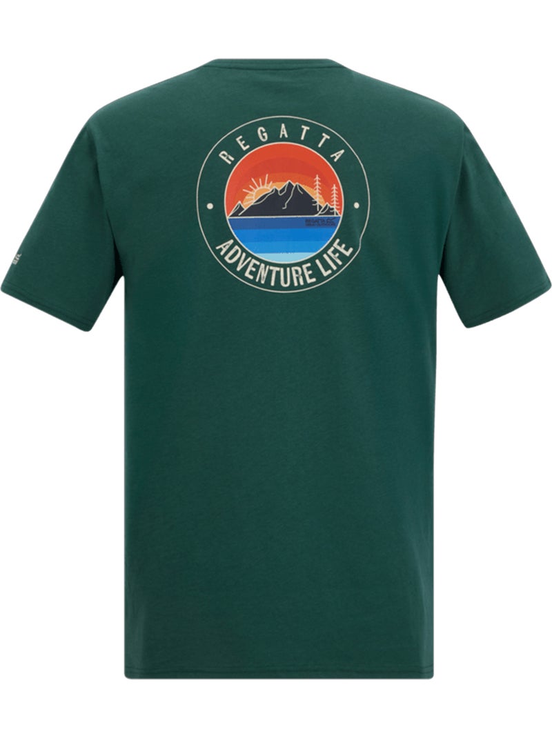Regatta - T-shirt motif/style lever du soleil CLINE Vert foncé - Kiabi