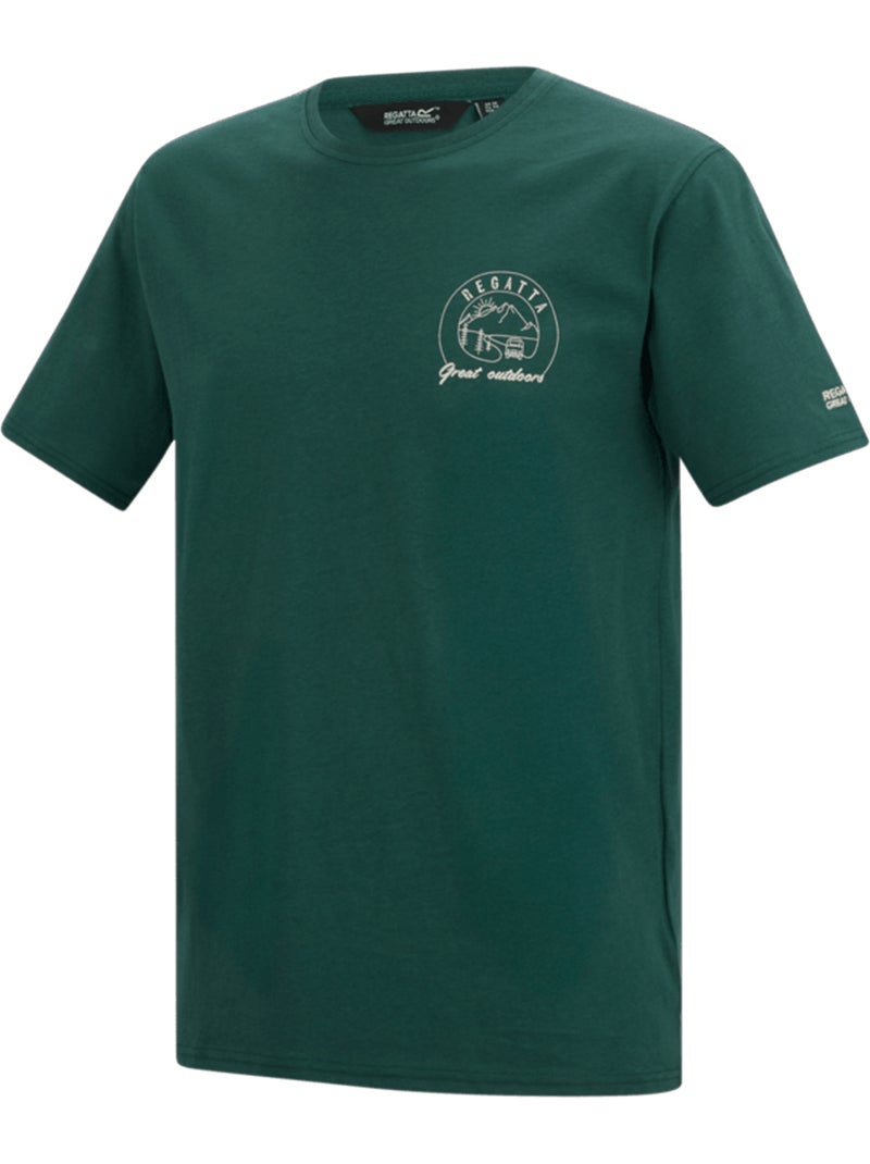 Regatta - T-shirt motif/style lever du soleil CLINE Vert foncé - Kiabi
