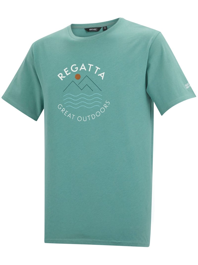 Regatta - T-shirt motif/style lignes ondulées CLINE Bleu aqua - Kiabi