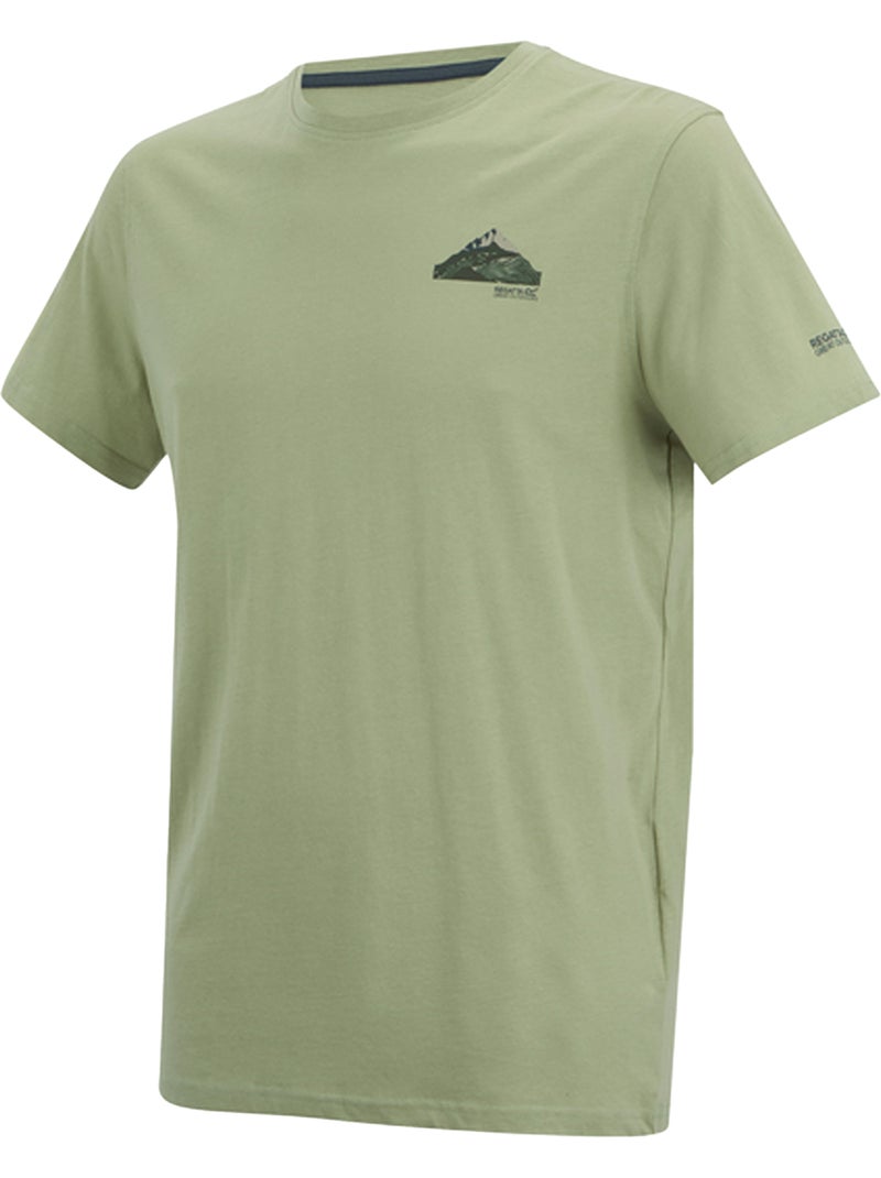 Regatta - T-shirt motif/style lune et montagne BREEZED Vert Sauge - Kiabi