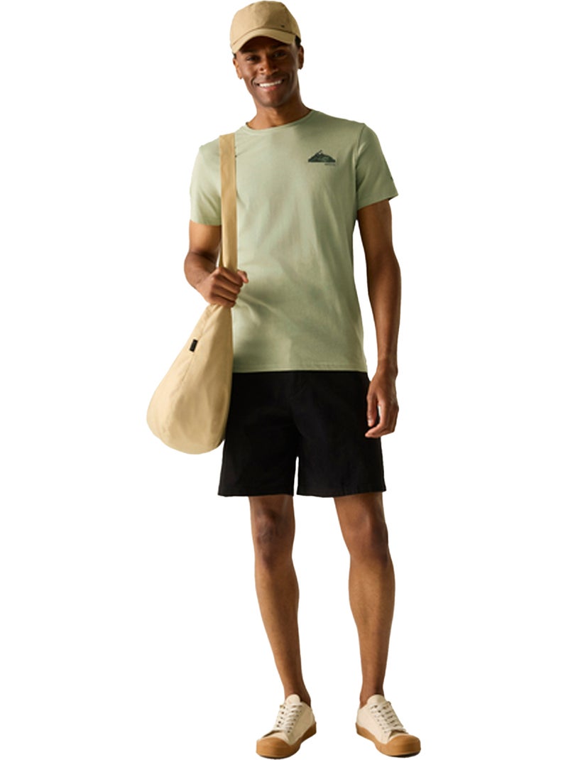 Regatta - T-shirt motif/style lune et montagne BREEZED Vert Sauge - Kiabi