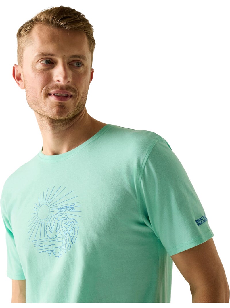 Regatta - T-shirt motif/style mer et vague CLINE Bleu aqua - Kiabi