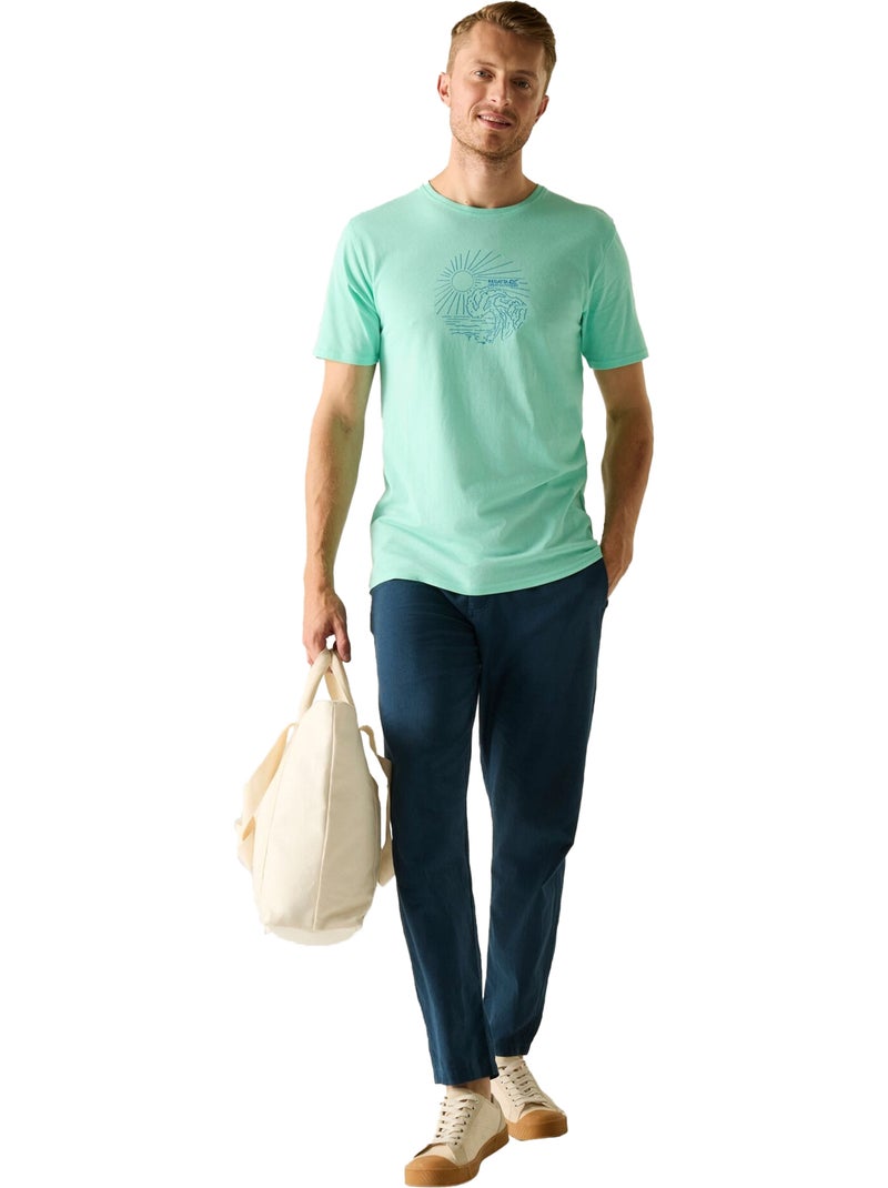 Regatta - T-shirt motif/style mer et vague CLINE Bleu aqua - Kiabi