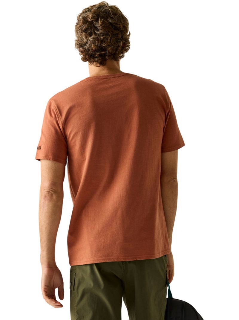 Regatta - T-shirt motif/style montagne CLINE Rouge brique - Kiabi