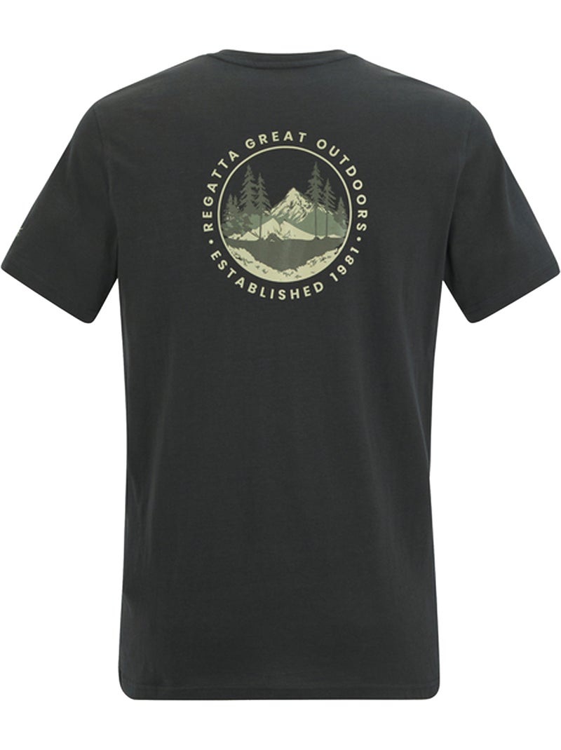 Regatta - T-shirt motif/style montagne dans cercle BREEZED Gris - Kiabi