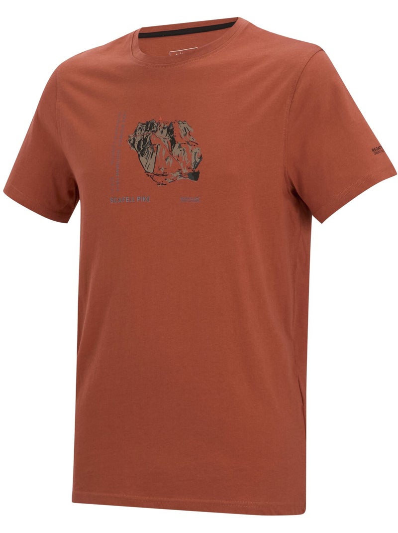 Regatta - T-shirt motif/style montagne et courant BREEZED Rouge brique - Kiabi