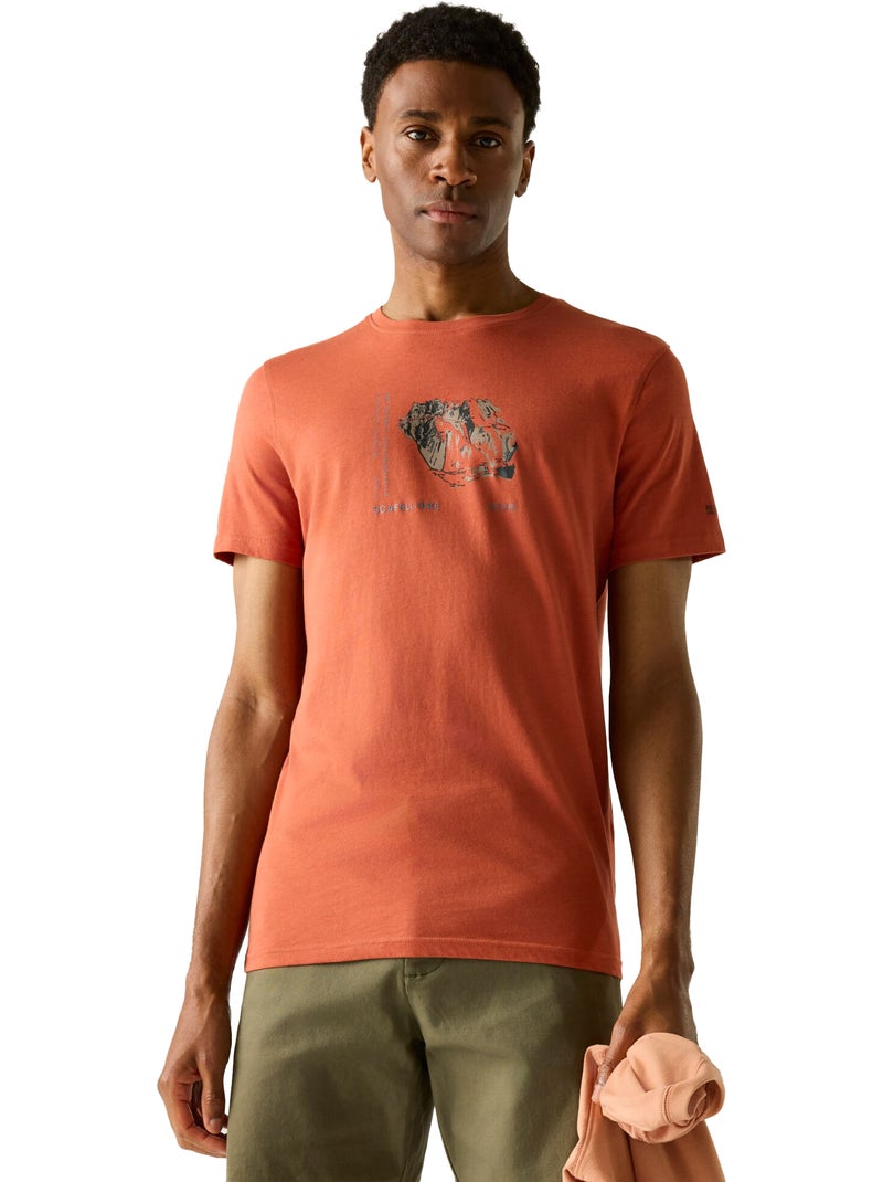 Regatta - T-shirt motif/style montagne et courant BREEZED Rouge brique - Kiabi