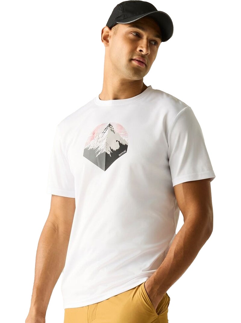 Regatta - T-shirt motif/style montagne FINGAL Blanc - Kiabi