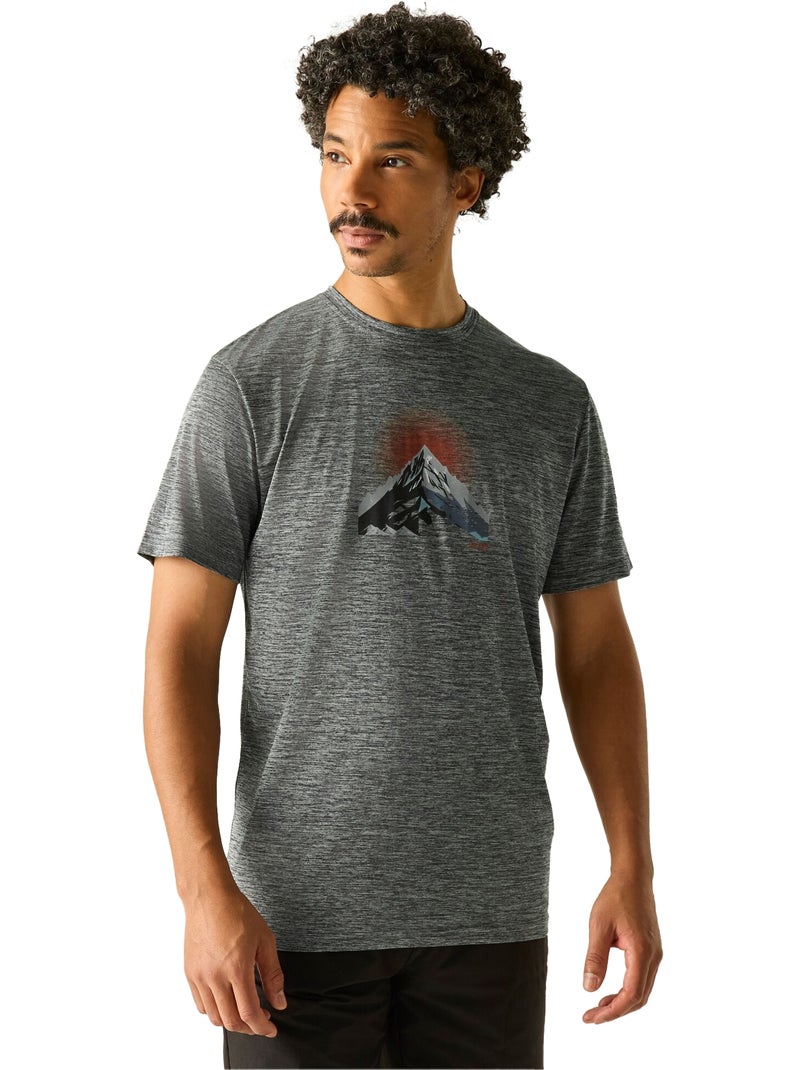 Regatta - T-shirt motif/style montagne FINGAL Gris foncé - Kiabi