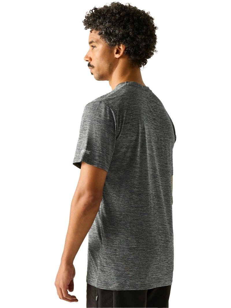 Regatta - T-shirt motif/style montagne FINGAL Gris foncé - Kiabi