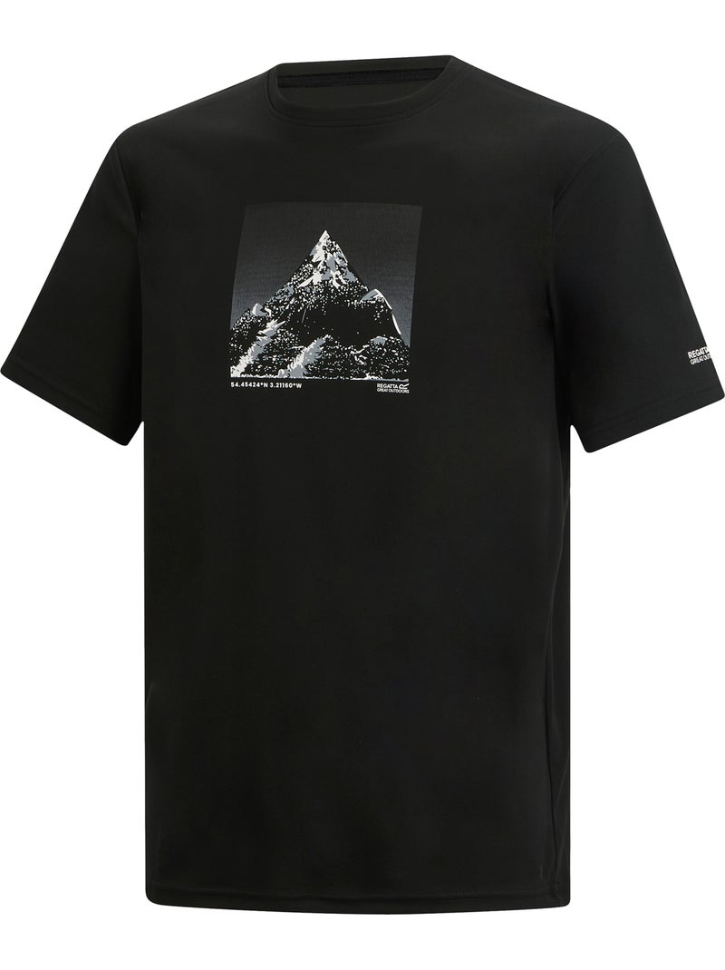 Regatta - T-shirt motif/style montagne FINGAL Noir - Kiabi
