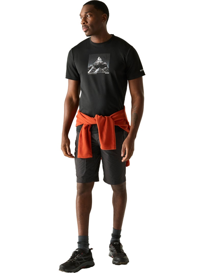 Regatta - T-shirt motif/style montagne FINGAL Noir - Kiabi