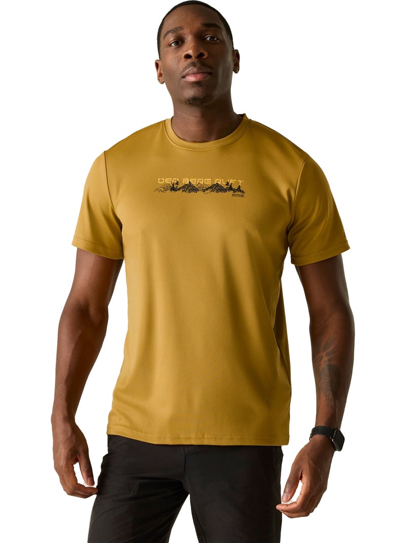Regatta - T-shirt motif/style montagne FINGAL SLOGAN Marron - Kiabi