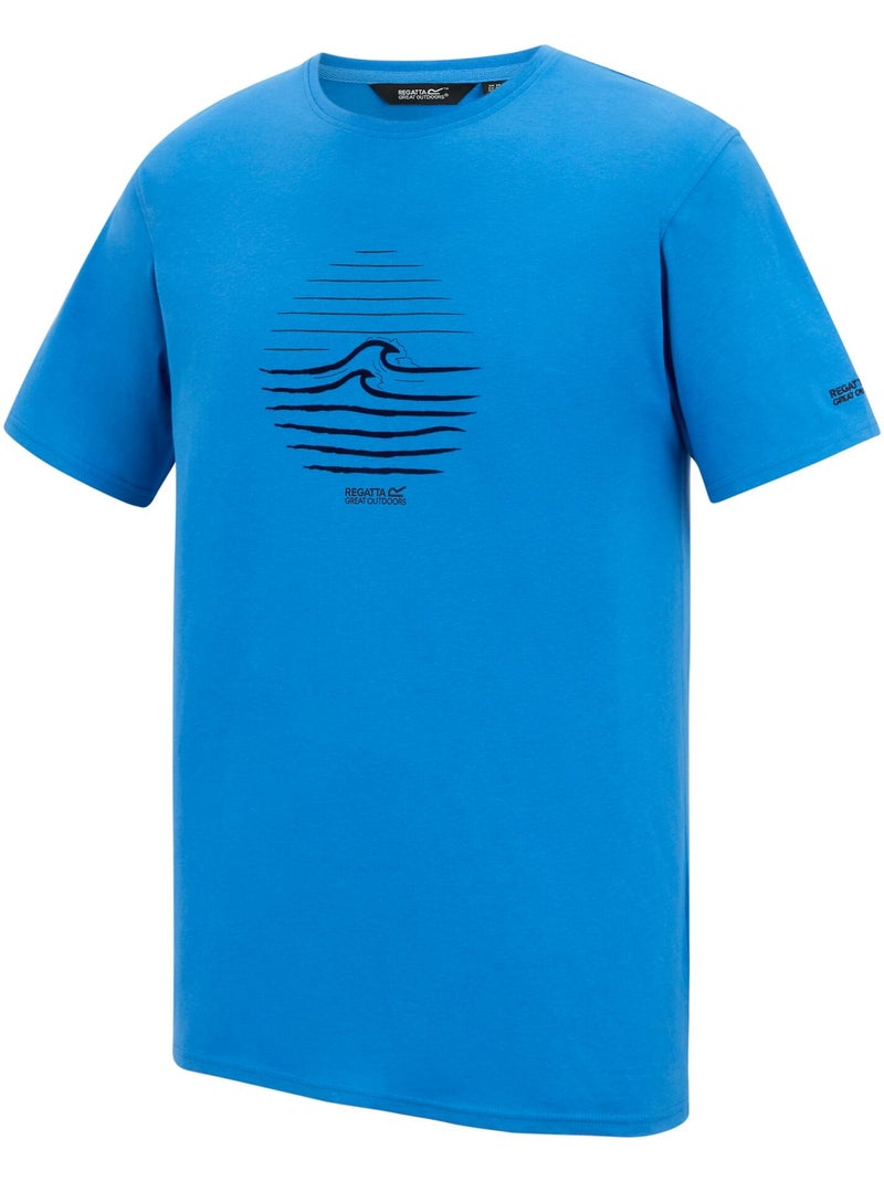 Regatta - T-shirt motif/style ondulé CLINE Bleu électrique - Kiabi