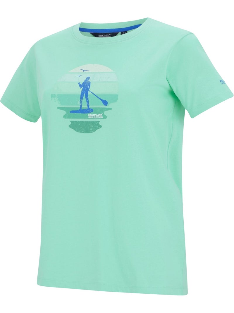 Regatta - T-shirt motif/style paddleboard au coucher du soleil FILANDRA Bleu aqua - Kiabi