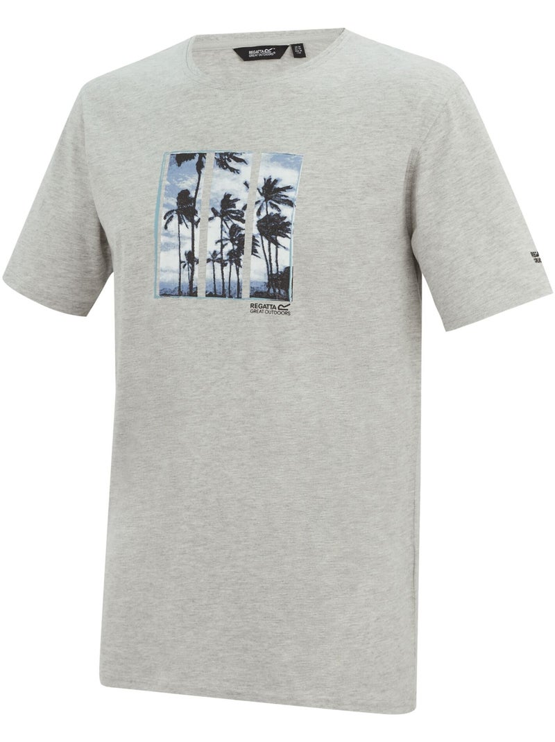 Regatta - T-shirt motif/style palmier CLINE Gris chiné - Kiabi