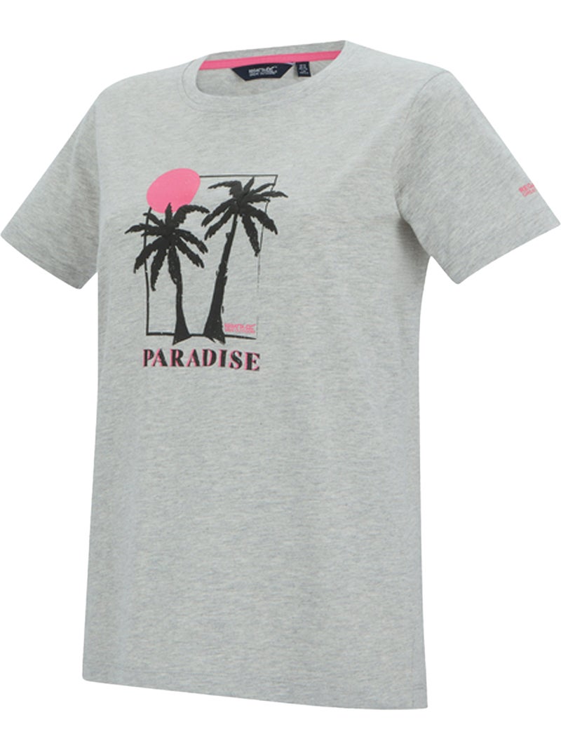 Regatta - T-shirt motif/style palmier FILANDRA PARADISE Gris chiné - Kiabi
