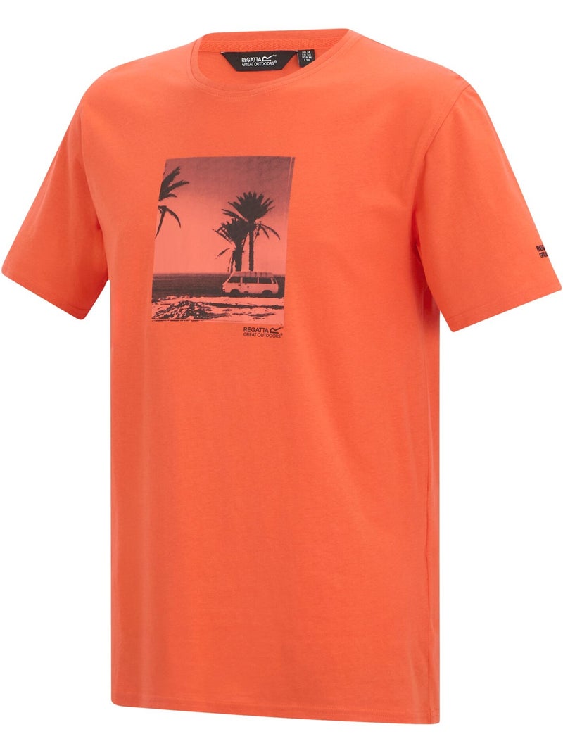 Regatta - T-shirt motif/style plage CLINE Orange - Kiabi