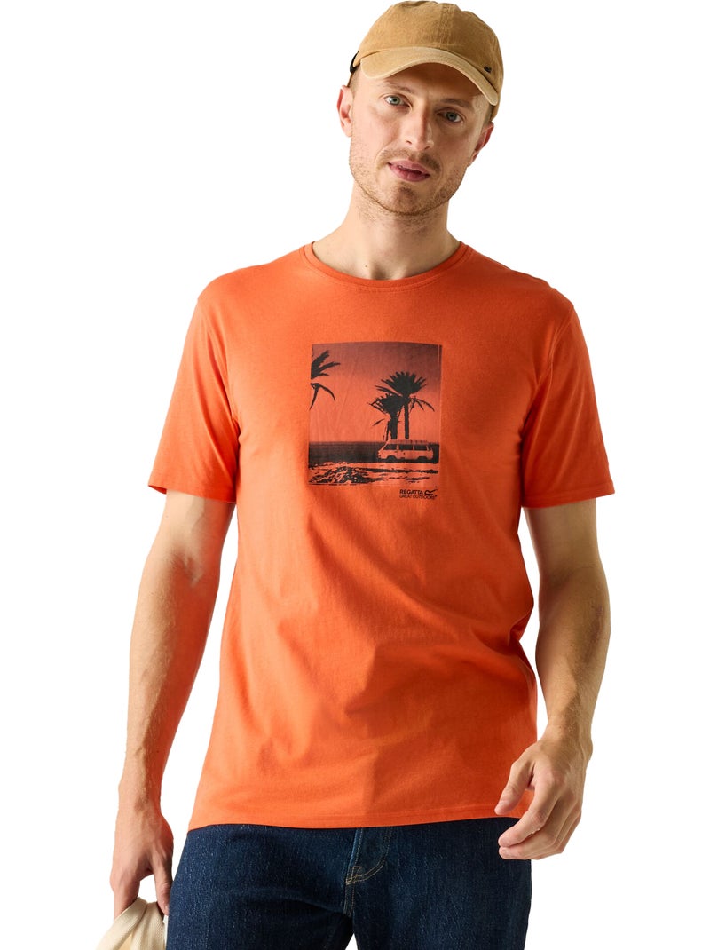Regatta - T-shirt motif/style plage CLINE Orange - Kiabi