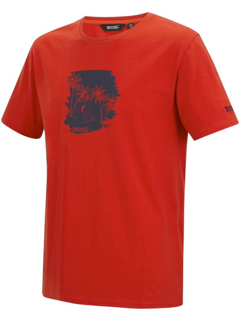Regatta - T-shirt motif/style planeur de plage CLINE Rouge coquelicot - Kiabi
