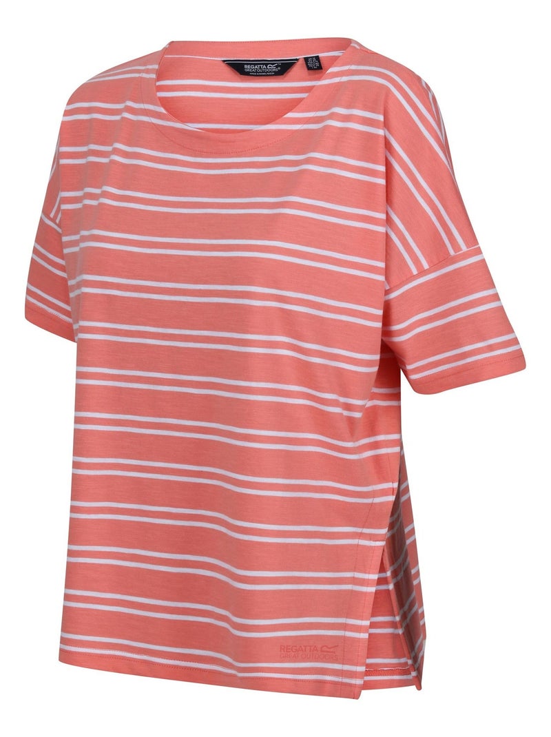 Regatta - T-shirt motif/style rayé ABAYA Rose pâle - Kiabi