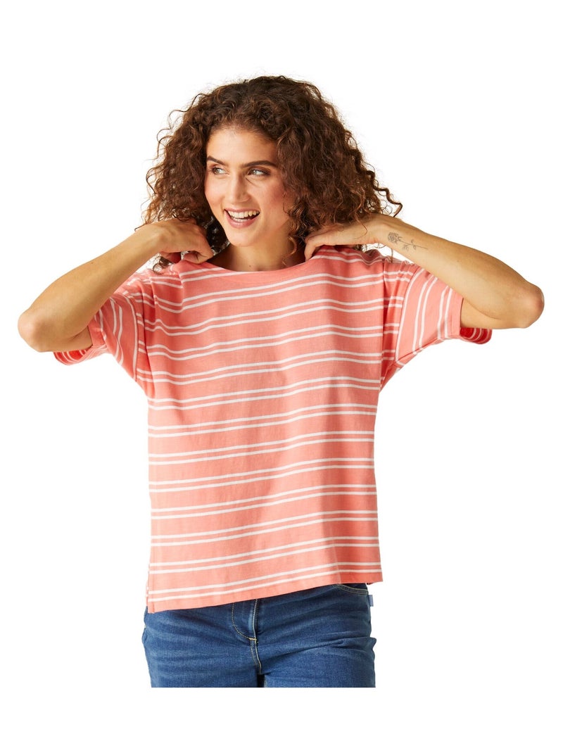 Regatta - T-shirt motif/style rayé ABAYA Rose pâle - Kiabi